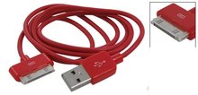USB Data Cable (Rood) voor iPad, iPhone en iPod (1m)